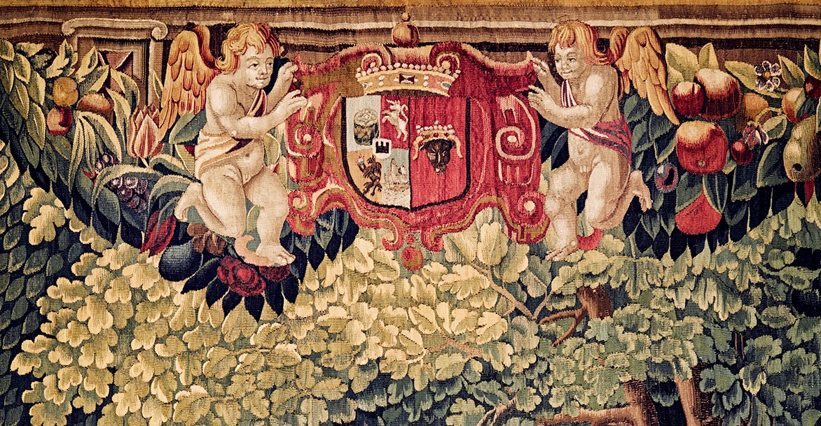 Detail of a tapestry.