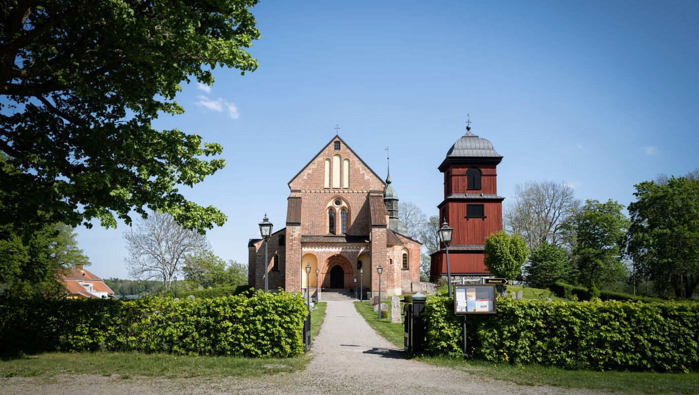 Skokloster's church is located near the castle's parking lot