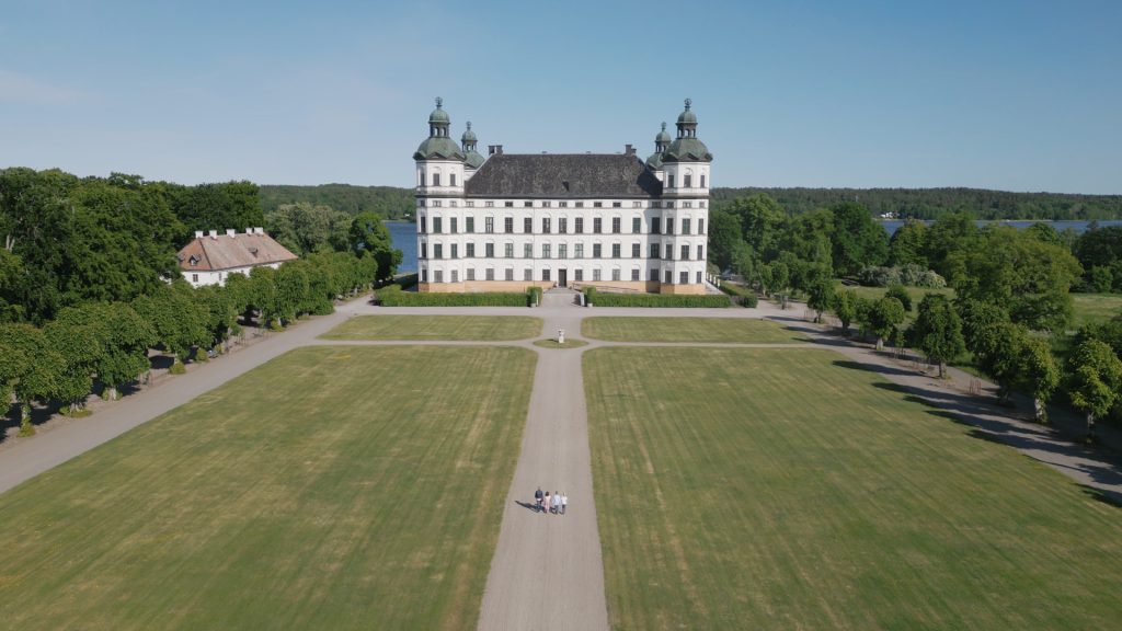 drone view over the castle